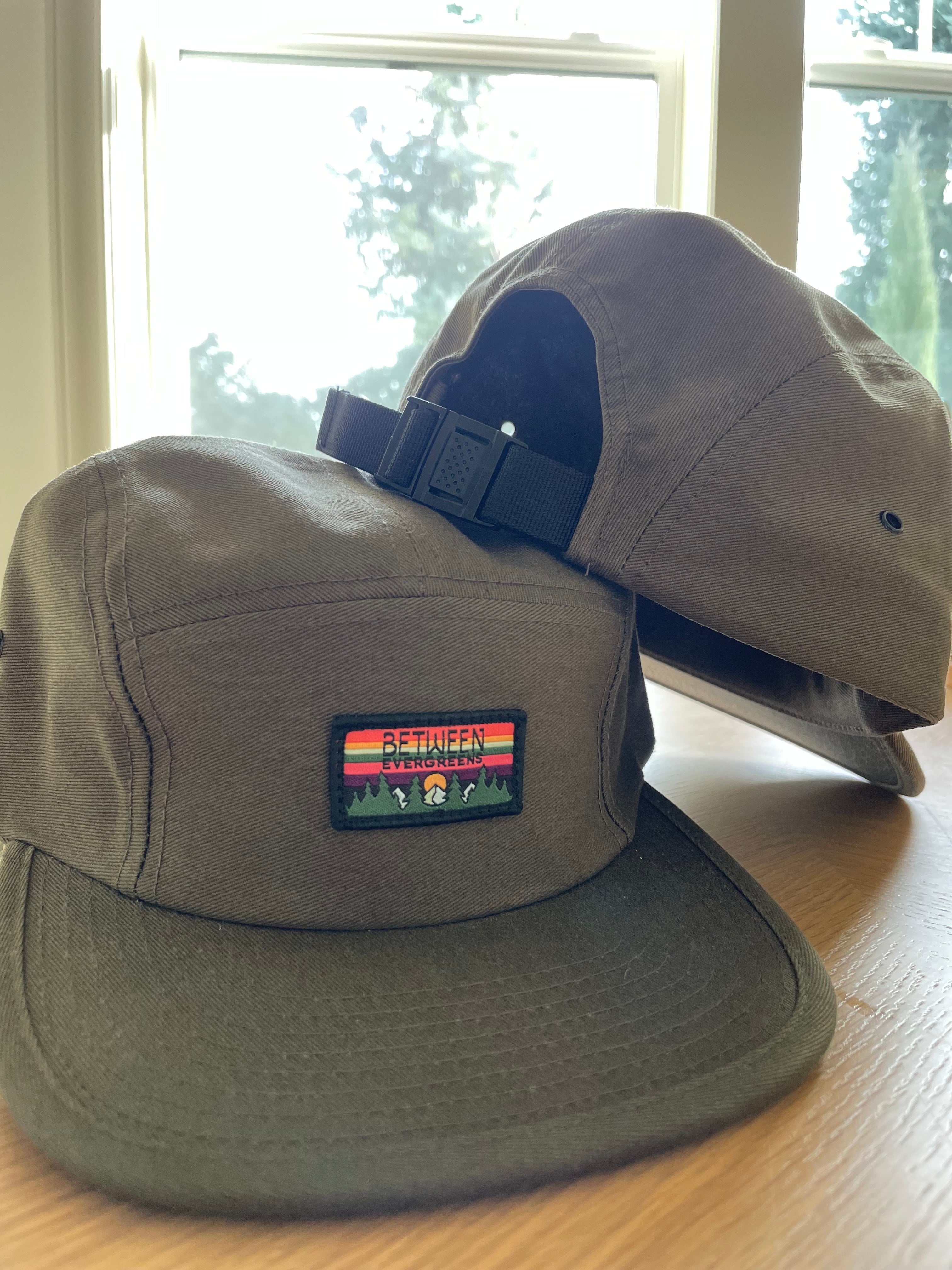 Between Evergreens 5 Panel Hat